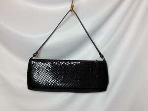 RARE Vintage Whiting and Davis Black Metal Mesh Bag